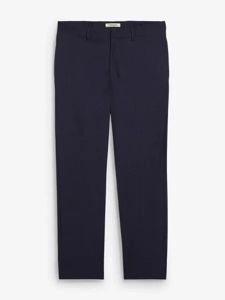 Spodnie garniturowe o kroju relaxed fit niebieskie