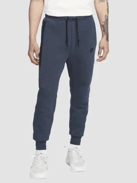Штани NIKE portswear Tech Fleece Joggers світло-синій бавовна/перероблений сині