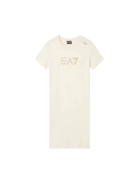 Sukienka Emporio Armani Ea7 garniturowa beżowa