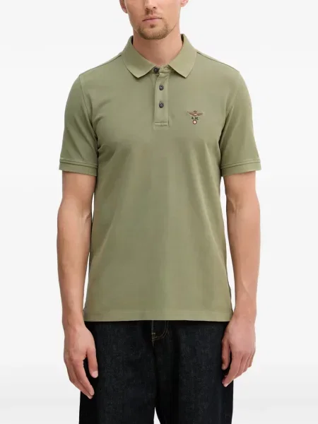 Tricou polo Aeronautica Militare cu broderie verde