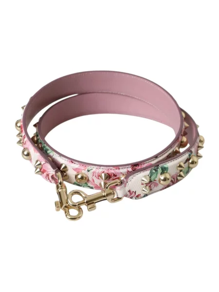 Pasek Dolce And Gabbana w kwiatki różowy