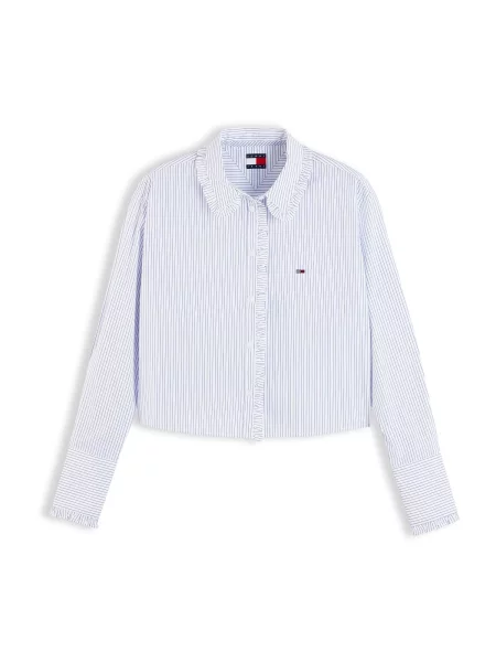 Tommy Jeans Bluză albastru deschis / roșu cireș alb
