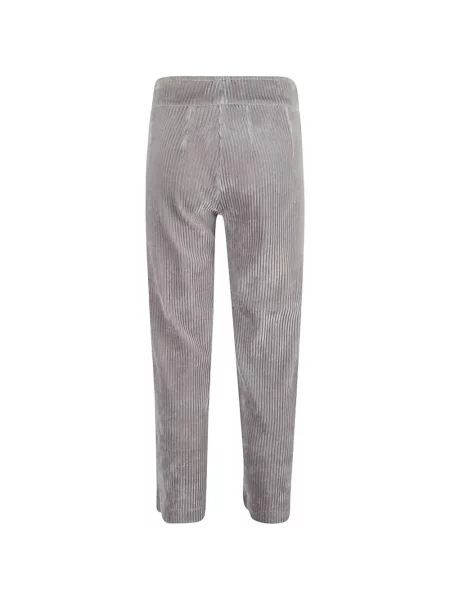 Decupat pantaloni Avenue Montaigne de catifea cord gri