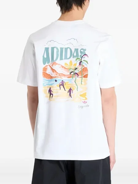 Бягане тениска Adidas с леопардов принт от джърси черно