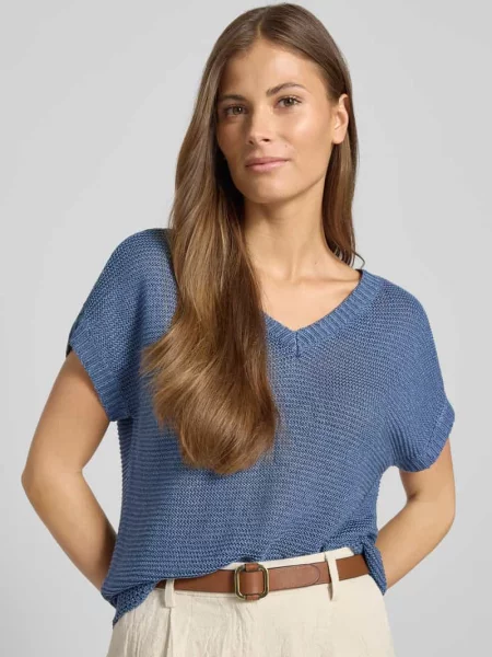 T-shirt o kroju relaxed fit z mieszanki i lnu model ‘Emari’ Lauren Ralph Lauren
