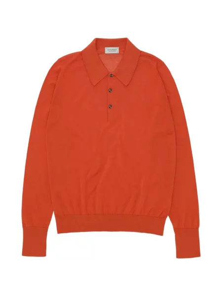 Tricou polo Fortela tricotate portocaliu
