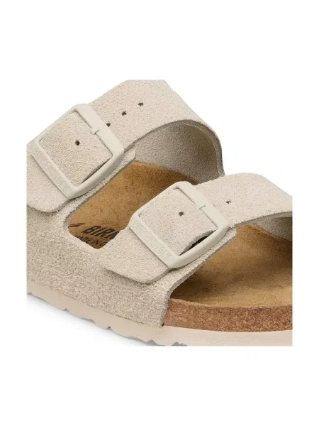 Birkenstock papuci din piele Arizona alb