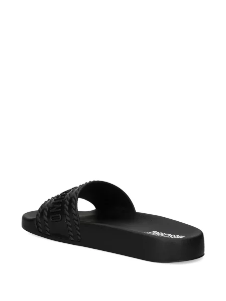 Papuci Love Moschino cu autograf negru