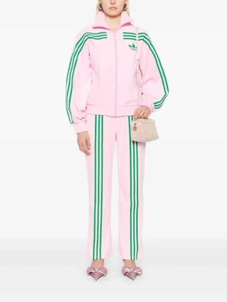 Pantaloni Adidas din velur roz