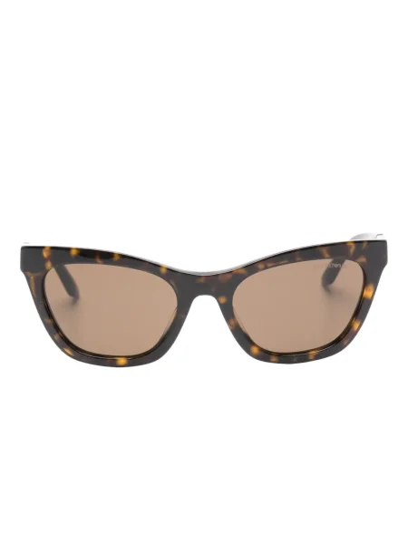 Ochelari de soare Emporio Armani cu imprimeu geometric maro
