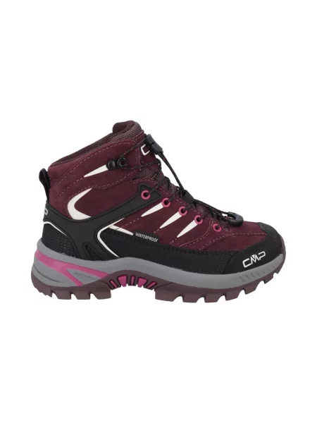 Buty trekkingowe dla dzieci RIGEL MID skóra wodoodporne fioletowe