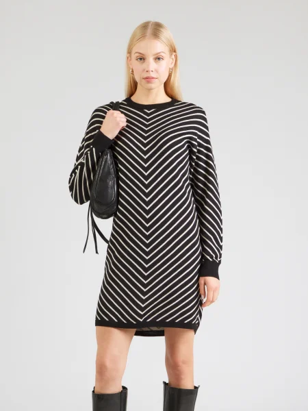 VERO MODA Rochie tricotat VMCarpricorn negru alb