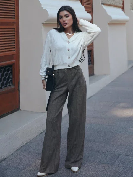 Штани класичні Seventeen вовна/віскоза коричневий