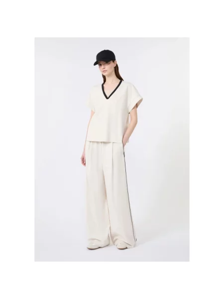 Spodnie Weekend Max Mara beżowe