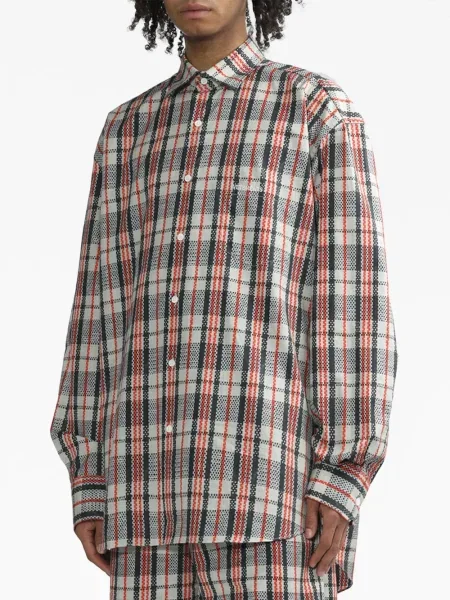 Kostkovaná košile Vetements černá