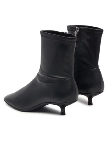 Členková obuv Calvin Klein Round Kitt Heel Ankle Boot Nappa čierna