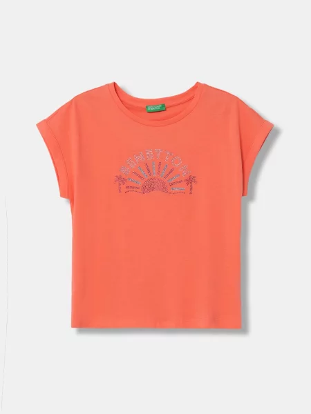 United Colors of Benetton tričko oranžové