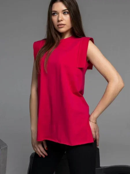 Женская трикотажная футболка рожева