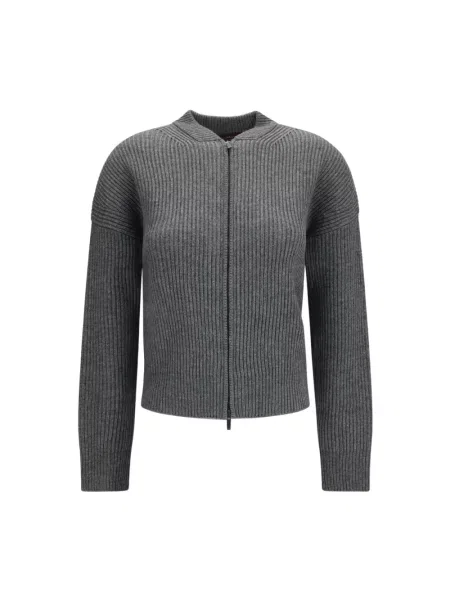 Kardigan Max Mara Studio wełniany szary
