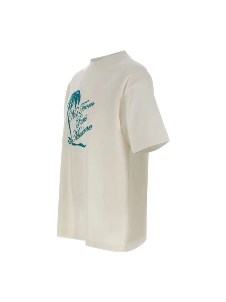 Drôle de Monsieur Slogan Palmiers t-shirt biała