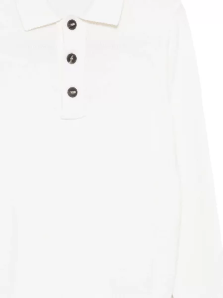 Lung tricou polo Kangra alb