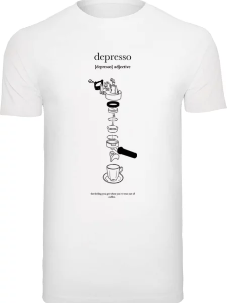 Mister Tee Tricou Depresso negru alb