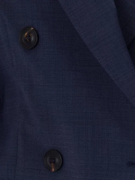 Vlněné dvouřadé sako Max Mara modré