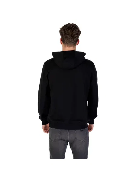 Mikina Emporio Armani Train Logo Series Big Logo Hoodie black černá