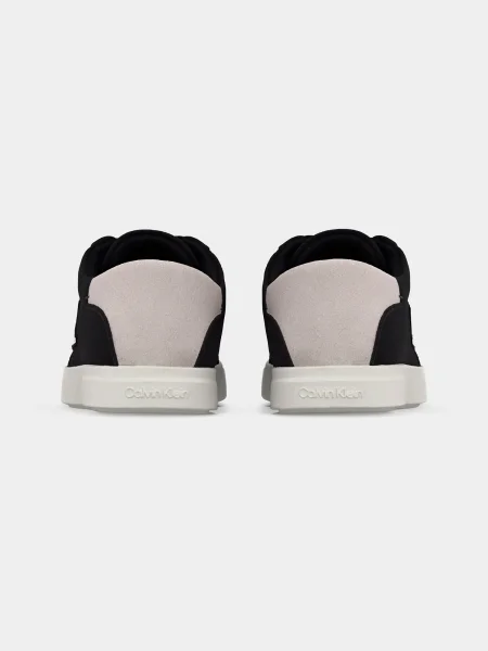 Sneakerși Calvin Klein din piele de căprioară alb