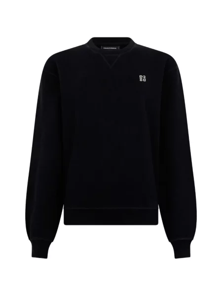 Hanorac crewneck Dsquared2 cu decolteu rotund negru