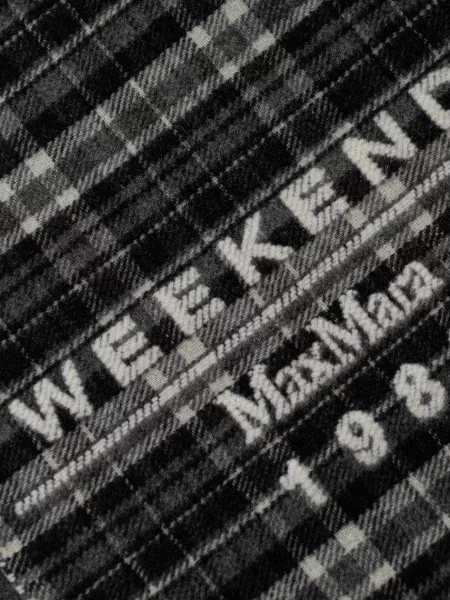 Вовняний шарф Weekend Max Mara PAGELLA візерунок сірий