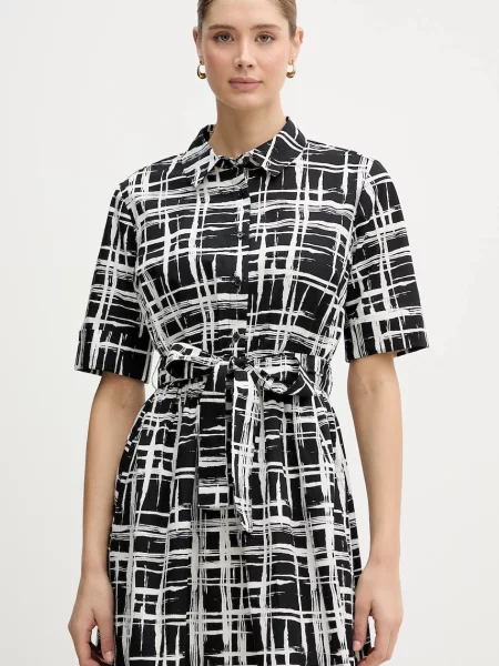 Сукня Dkny midi розкльошена чорний