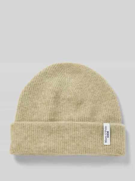 Czapka beanie z dodatkiem wełny z alpaki i żywej wełny Marc O'polo Denim
