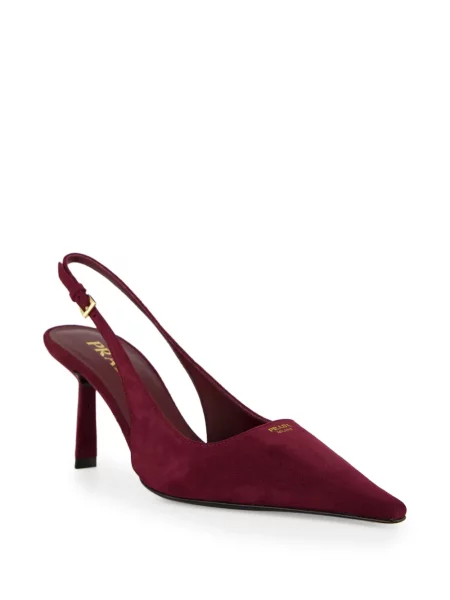 Pantofi cu toc Prada slingback roșu
