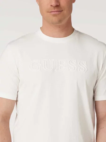 T-shirt z nadrukiem z logo model ‘ALPHY’ Guess Activewear biała