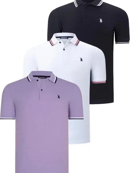 Tricou polo Dewberry violet
