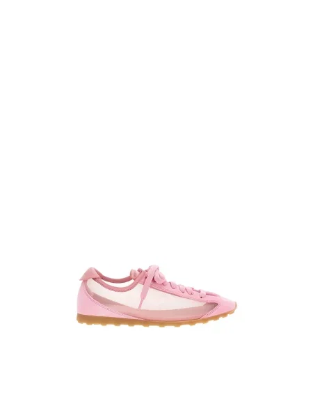 Buty do tenisa Jacquemus skórzane do tenisa różowe