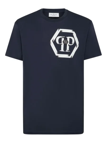 Tricou Philipp Plein cu autograf albastru