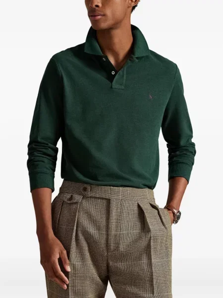 Μικρός κασκέτο Polo Ralph Lauren με χαμηλή μέση υφαίνω διαγωνίως πράσινο