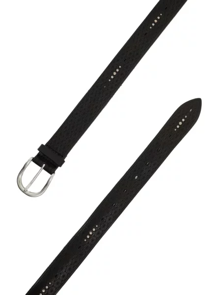Curea Orciani din piele cu tepi negru
