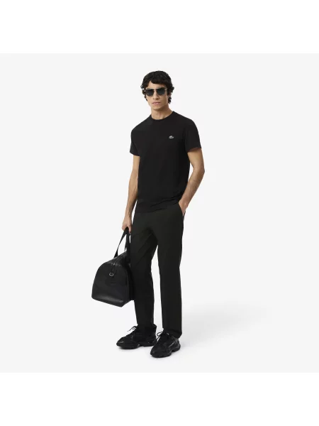 Lacoste T-Shirt Z Okrągłym Dekoltem Regular Fit czarny