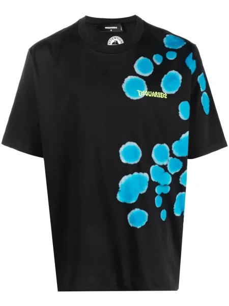 Tricou Dsquared2 cu imagine cu imprimeu abstract negru