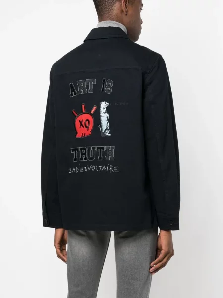 Bunda Zadig&voltaire s potiskem modrá