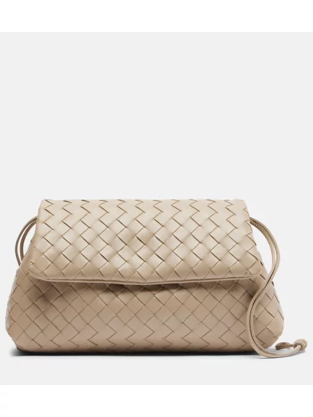Geantă Bottega Veneta din piele bej