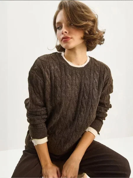 Bianco Lucci Pulover Pullover' rjava