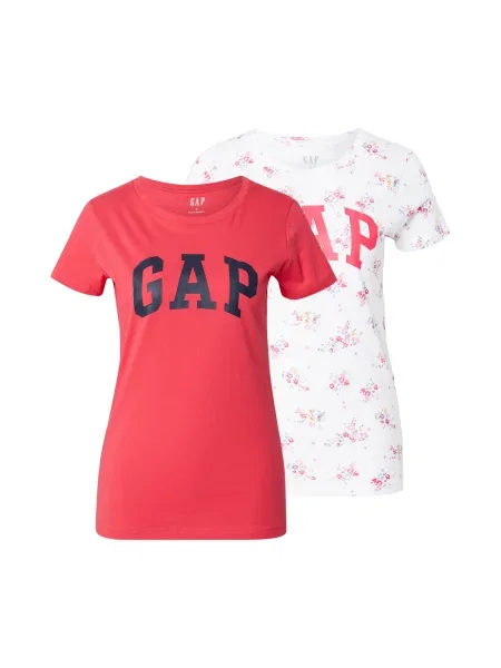 GAP Majica FRANCHISE CLSC roza / malina / črna bela