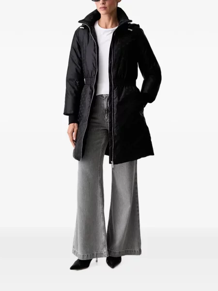 Palton Armani Exchange cu glugă negru