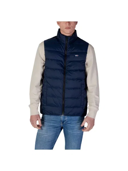 Geacă cu puf Tommy Hilfiger albastru