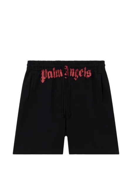 Talie pantaloni scurți Palm Angels cu autograf negru