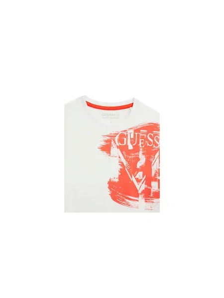 Guess Majica Regular Fit bela